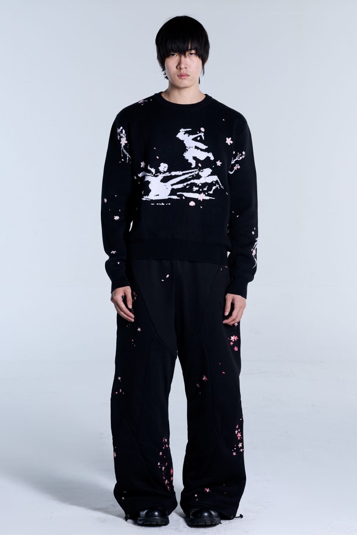 Sakura Black Sweatpants