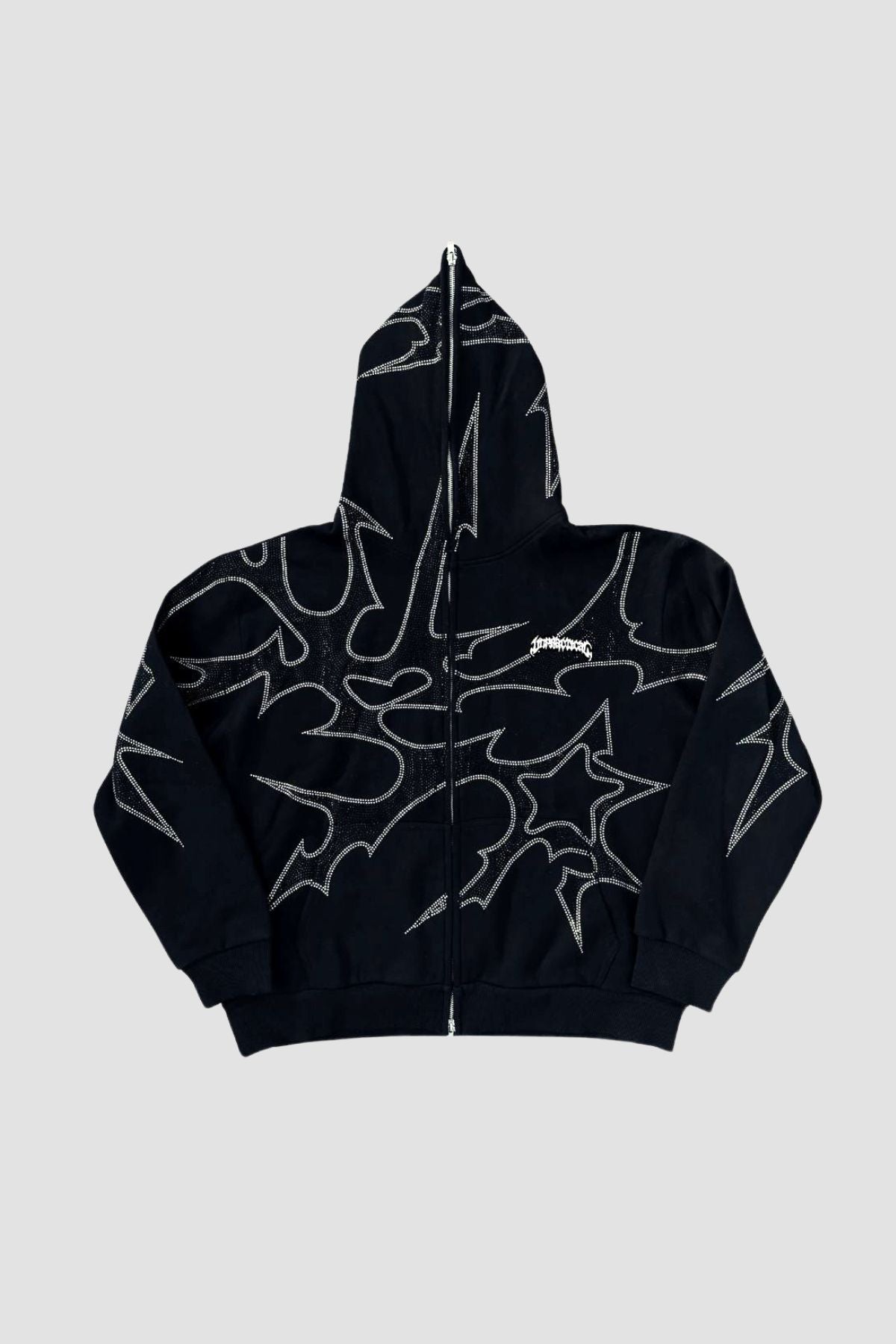 THORNS ZIP HOODIE BLACK