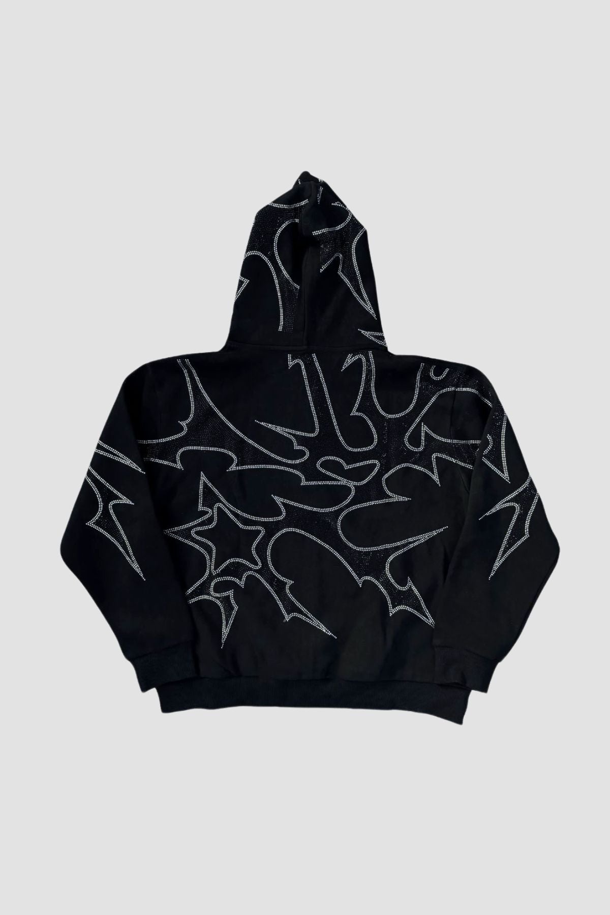 THORNS ZIP HOODIE BLACK
