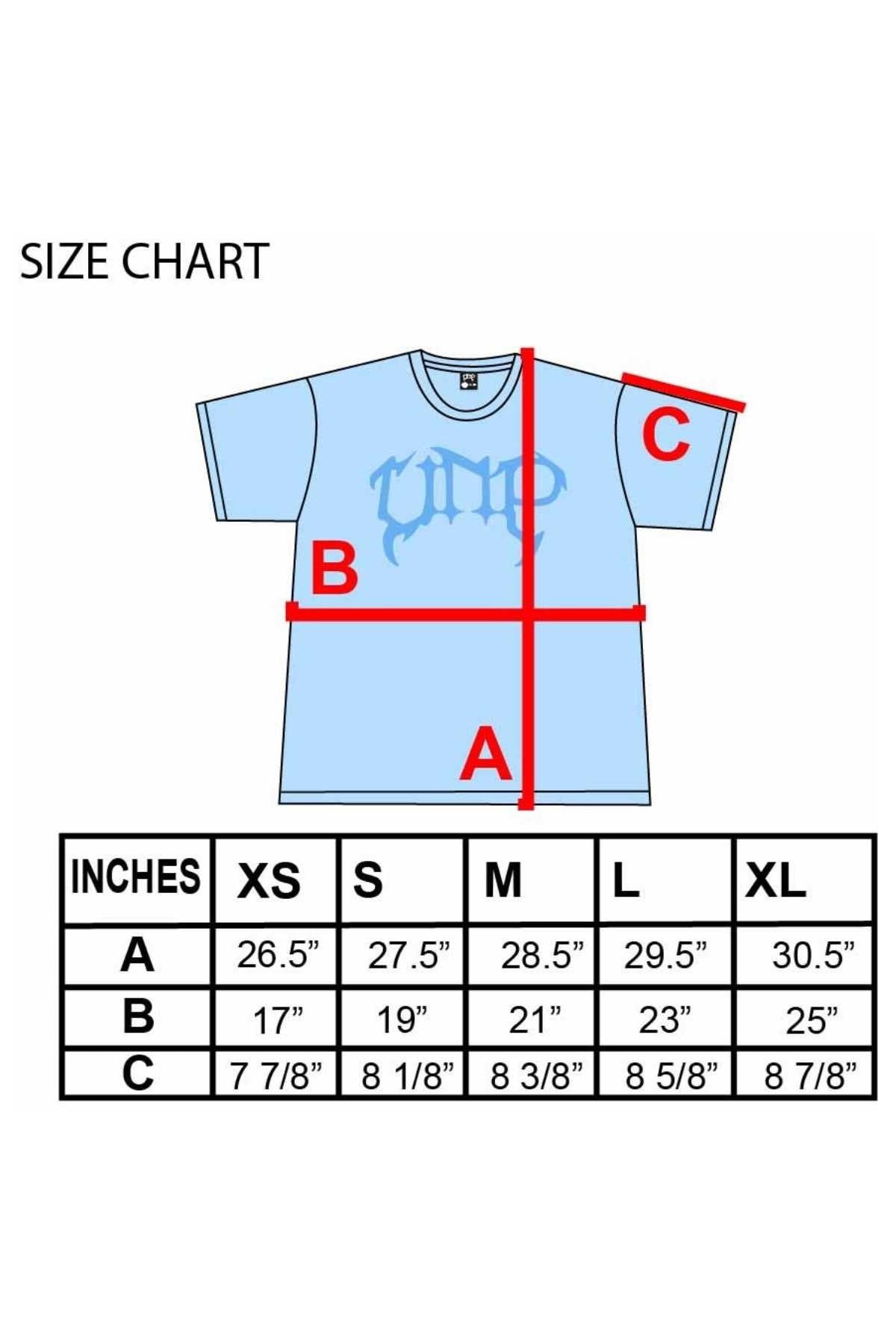 Size chart in inches