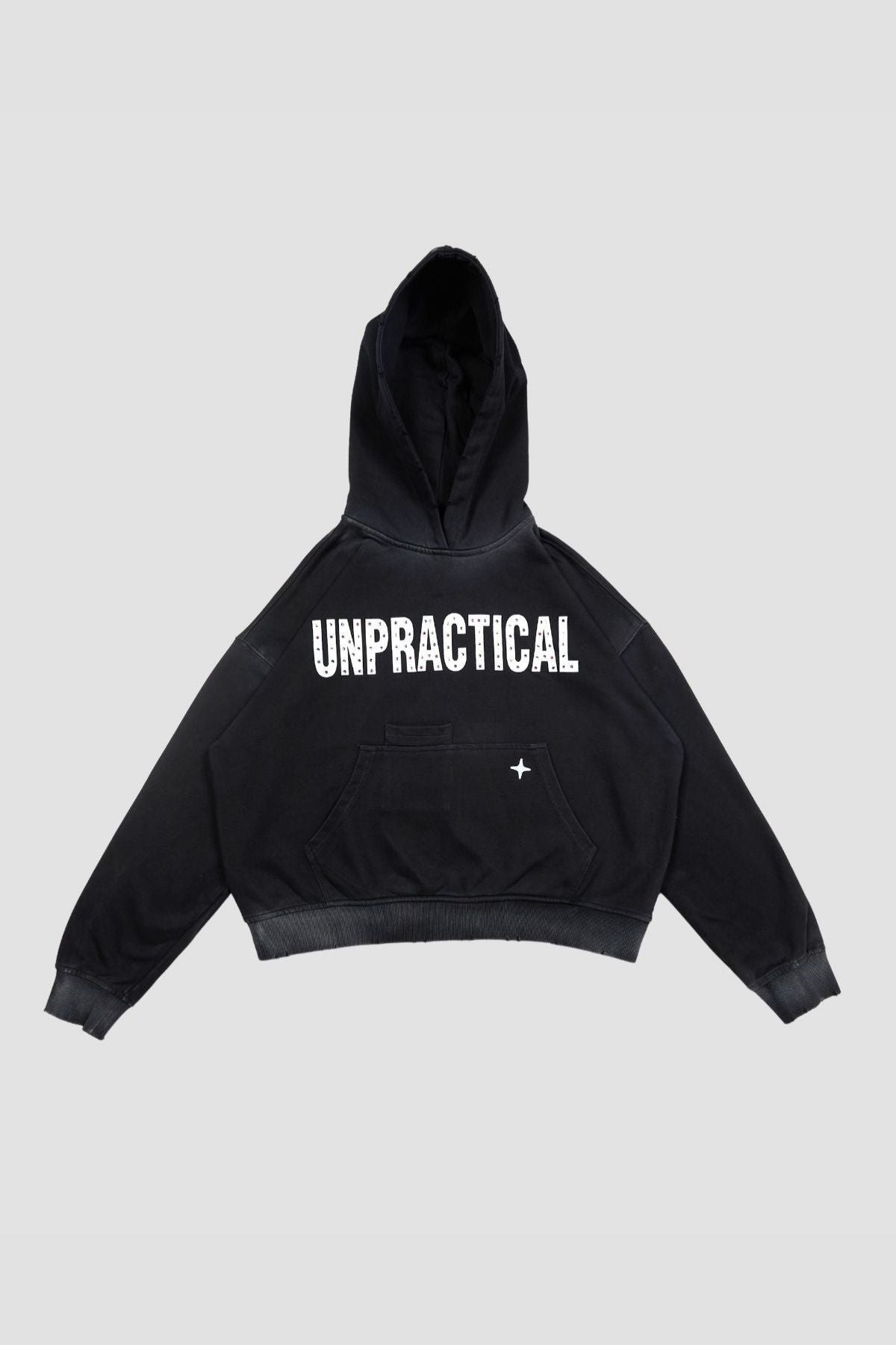 Rhinestone Hoodie Black