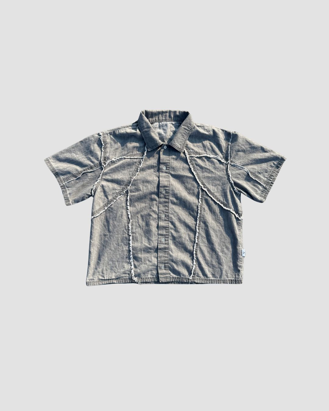 Distressed Collared Shirt Grey – Unpractical