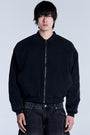 Flamed Black Bomber Jacket