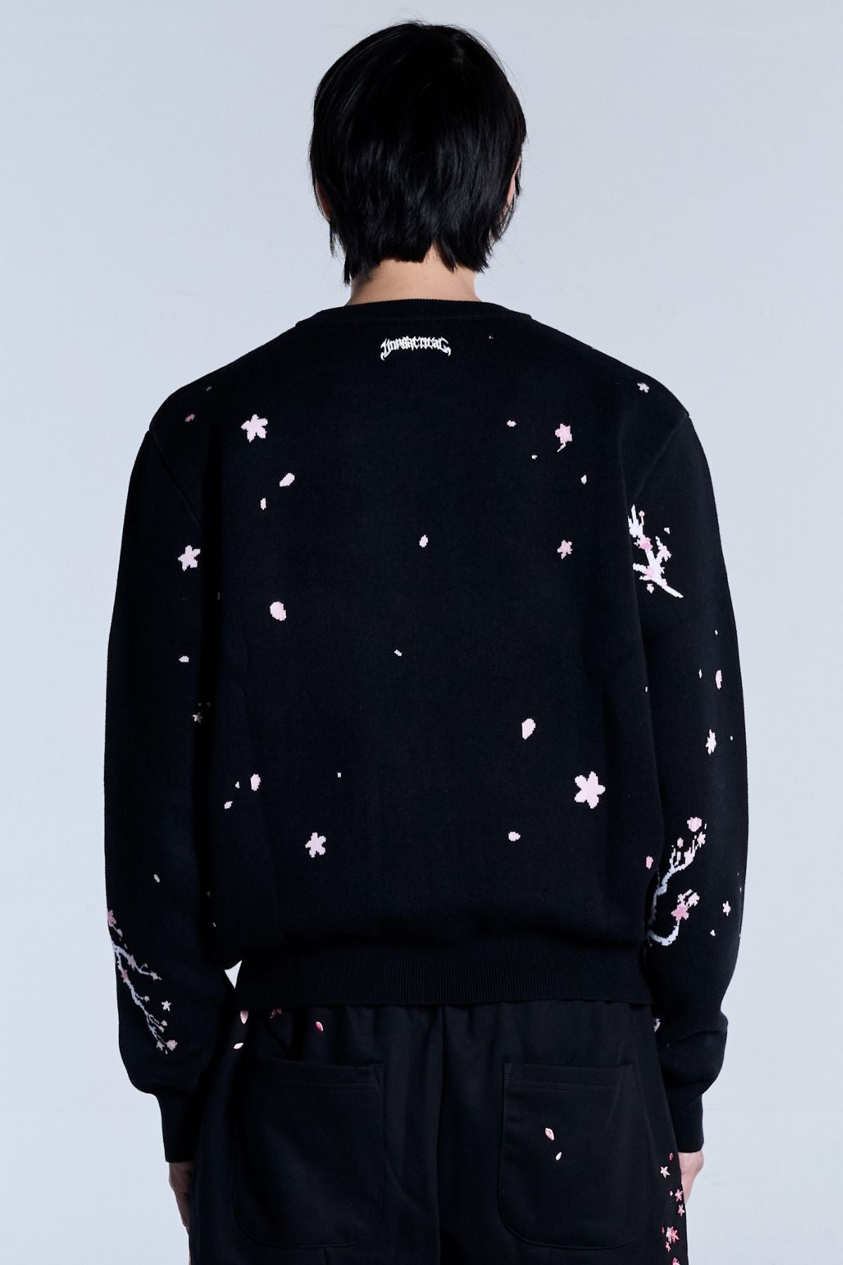 Sakura Black Knit Sweater