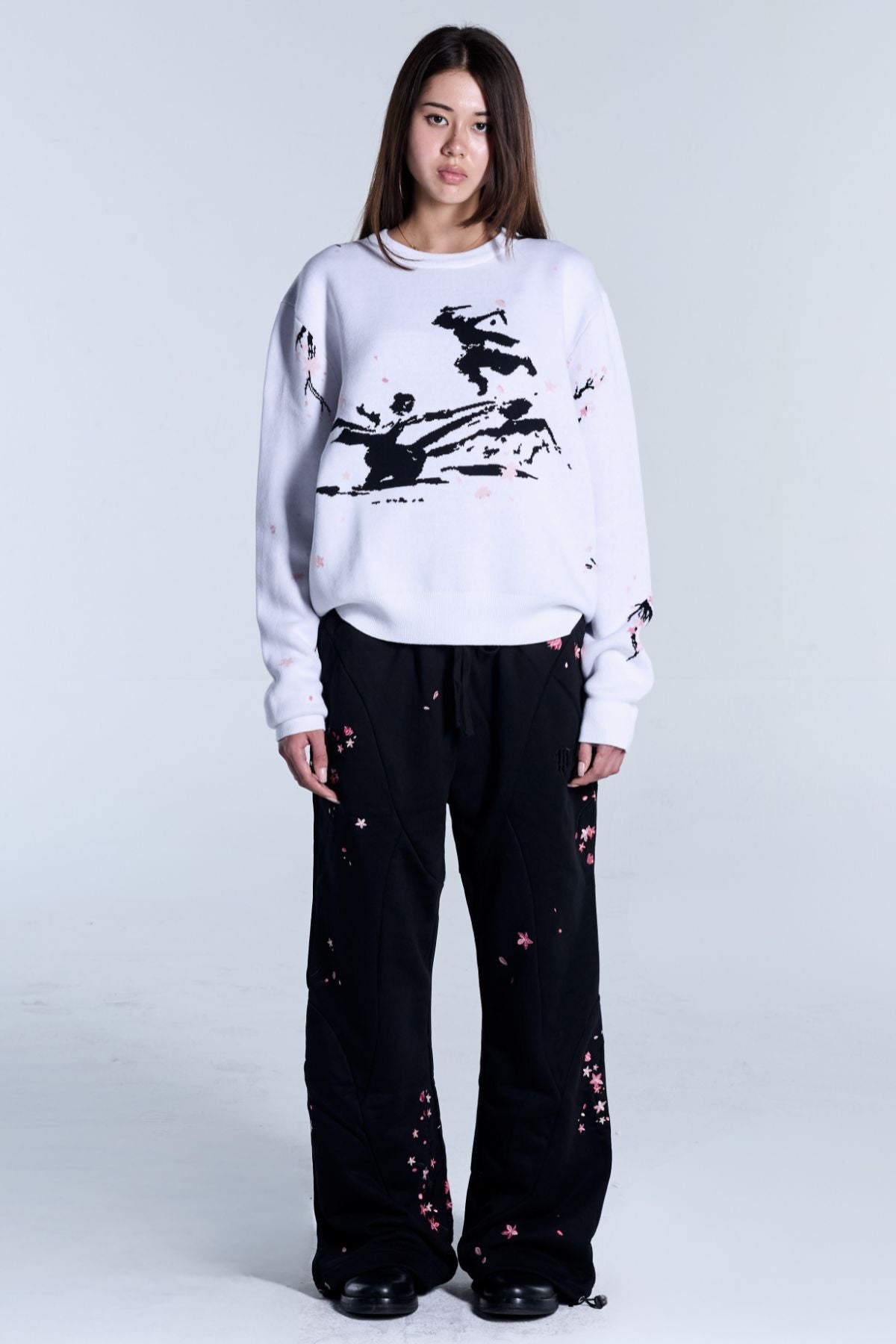 Sakura Black Sweatpants