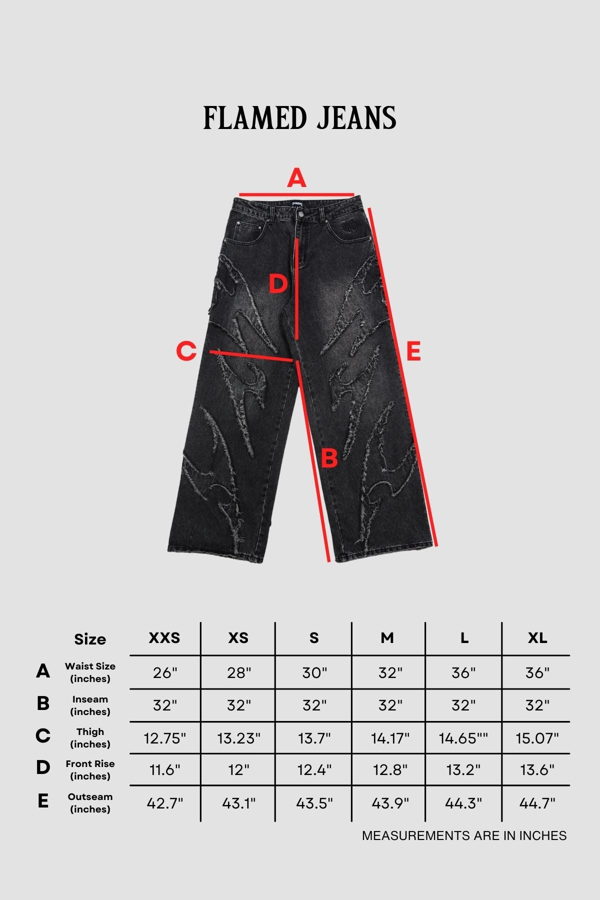 Flamed Black Denim