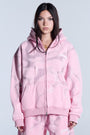 THORNS ZIP HOODIE PINK
