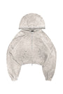 Leopard Zip Hoodie (Cream)