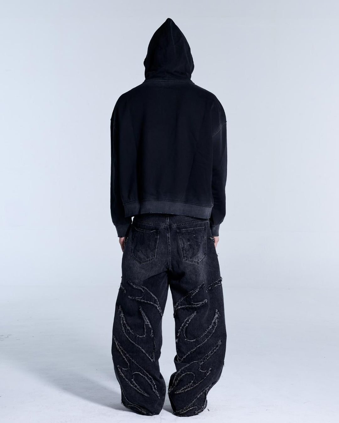 Rhinestone Hoodie Black