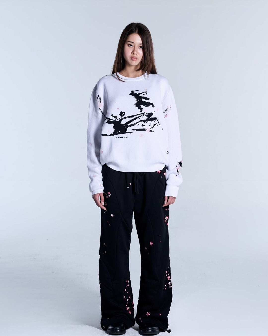 Sakura White Knit Sweater