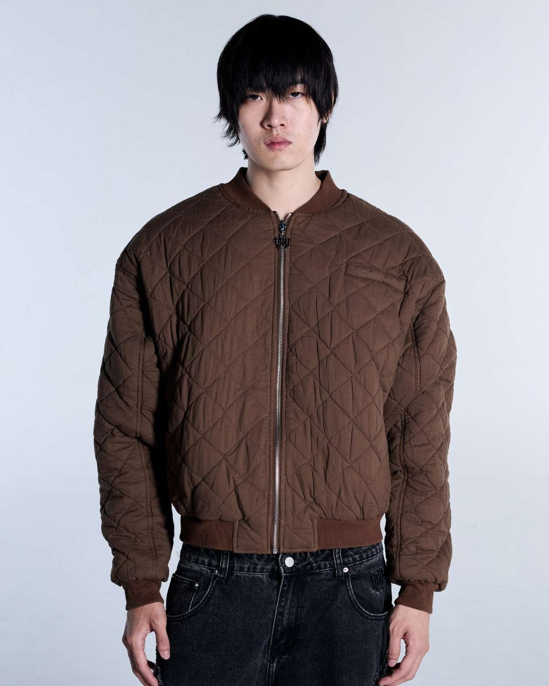 Flamed Mocha Bomber Jacket