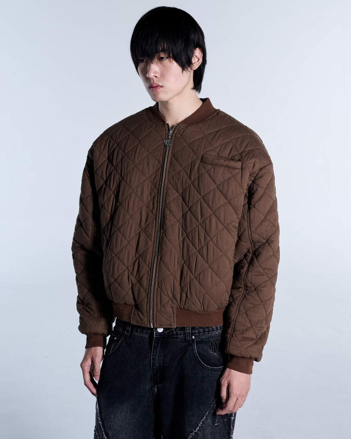 Flamed Mocha Bomber Jacket