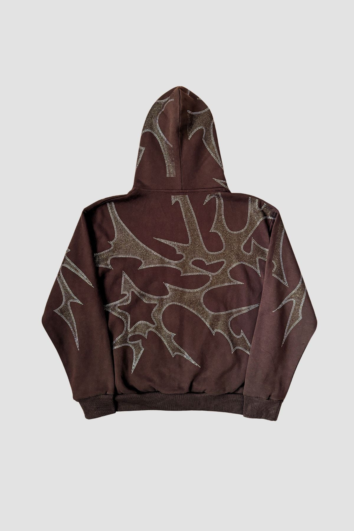 THORNS ZIP HOODIE BROWN