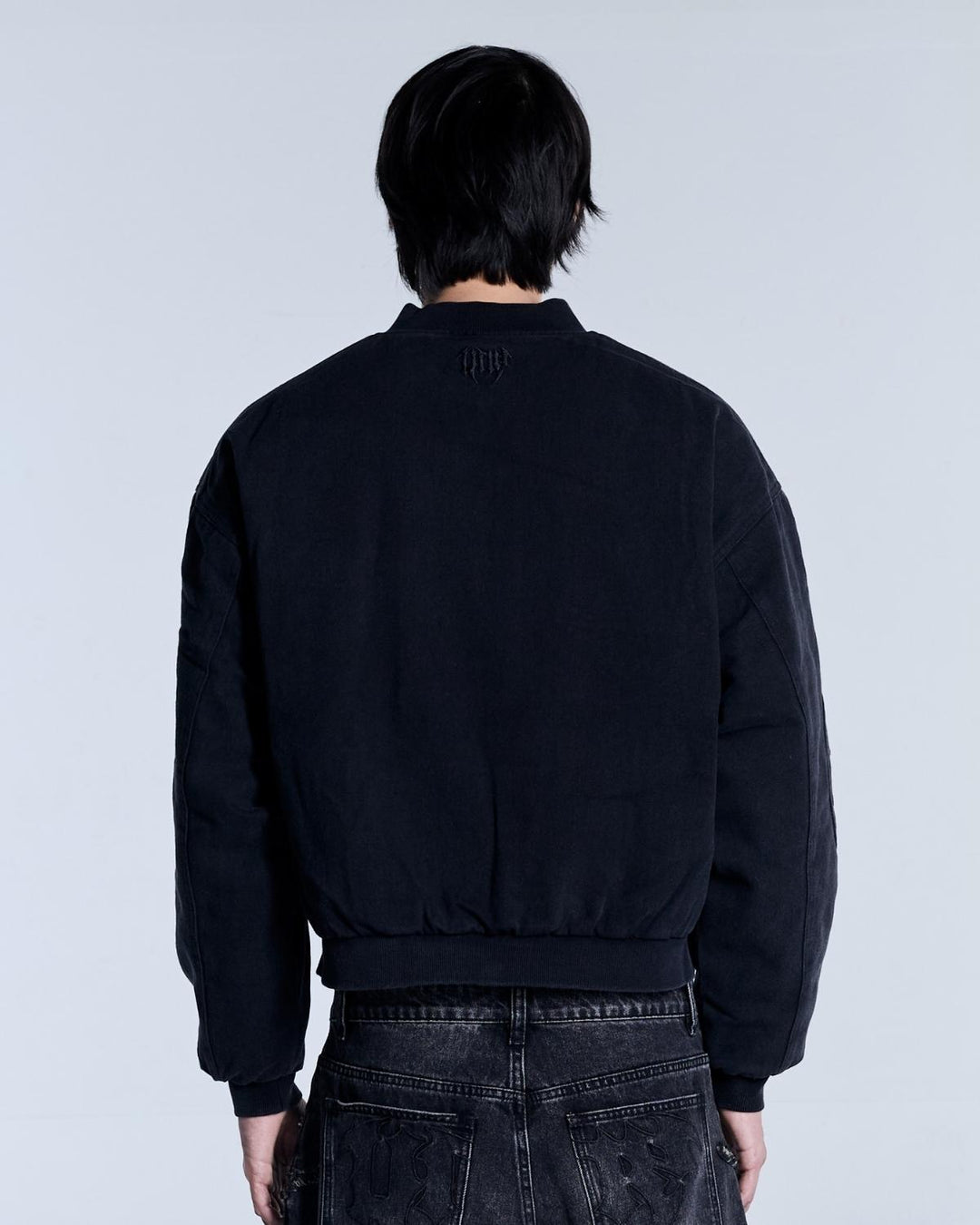 Flamed Black Bomber Jacket