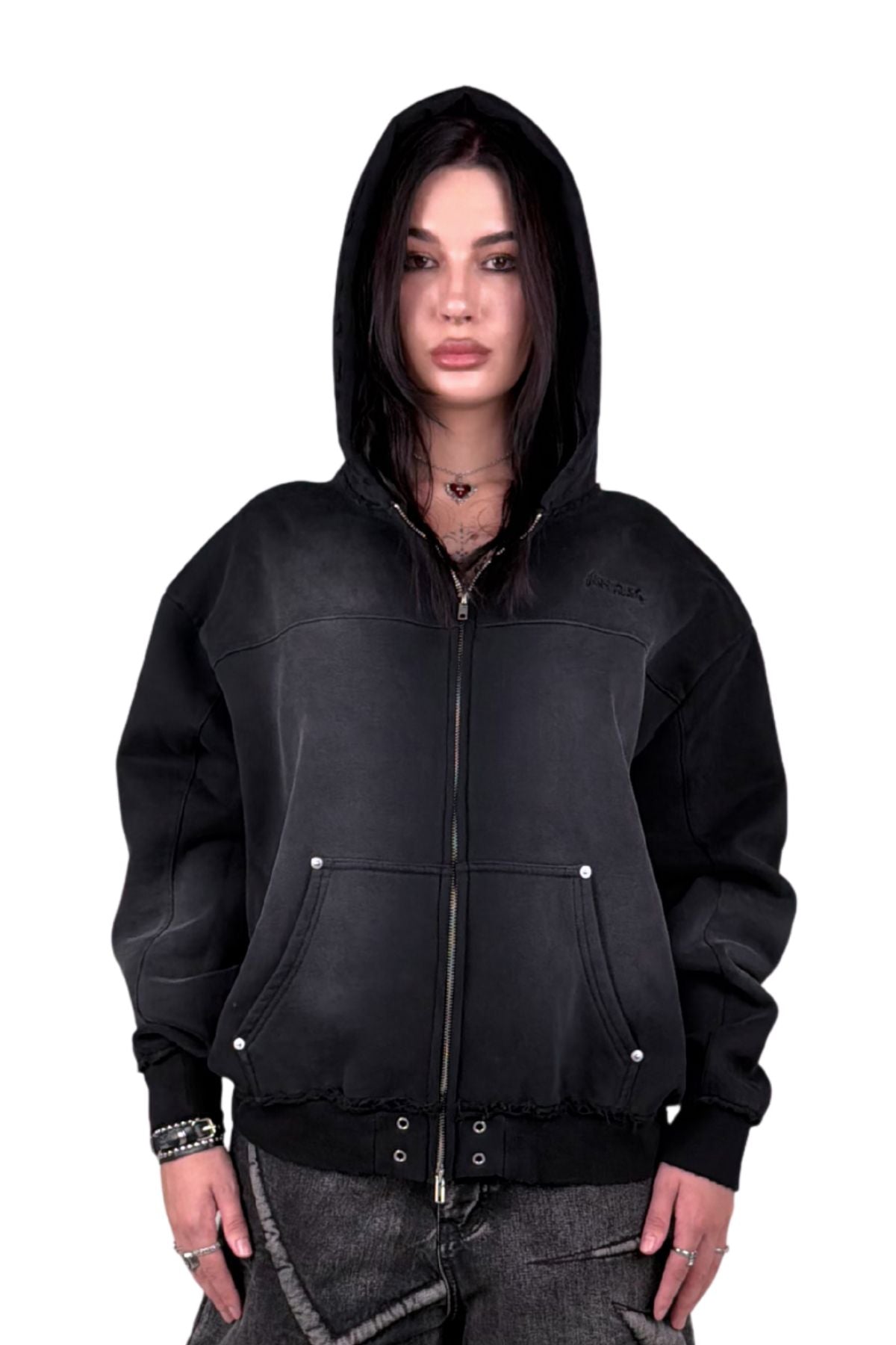 Midnight Essentials Zip Hoodie