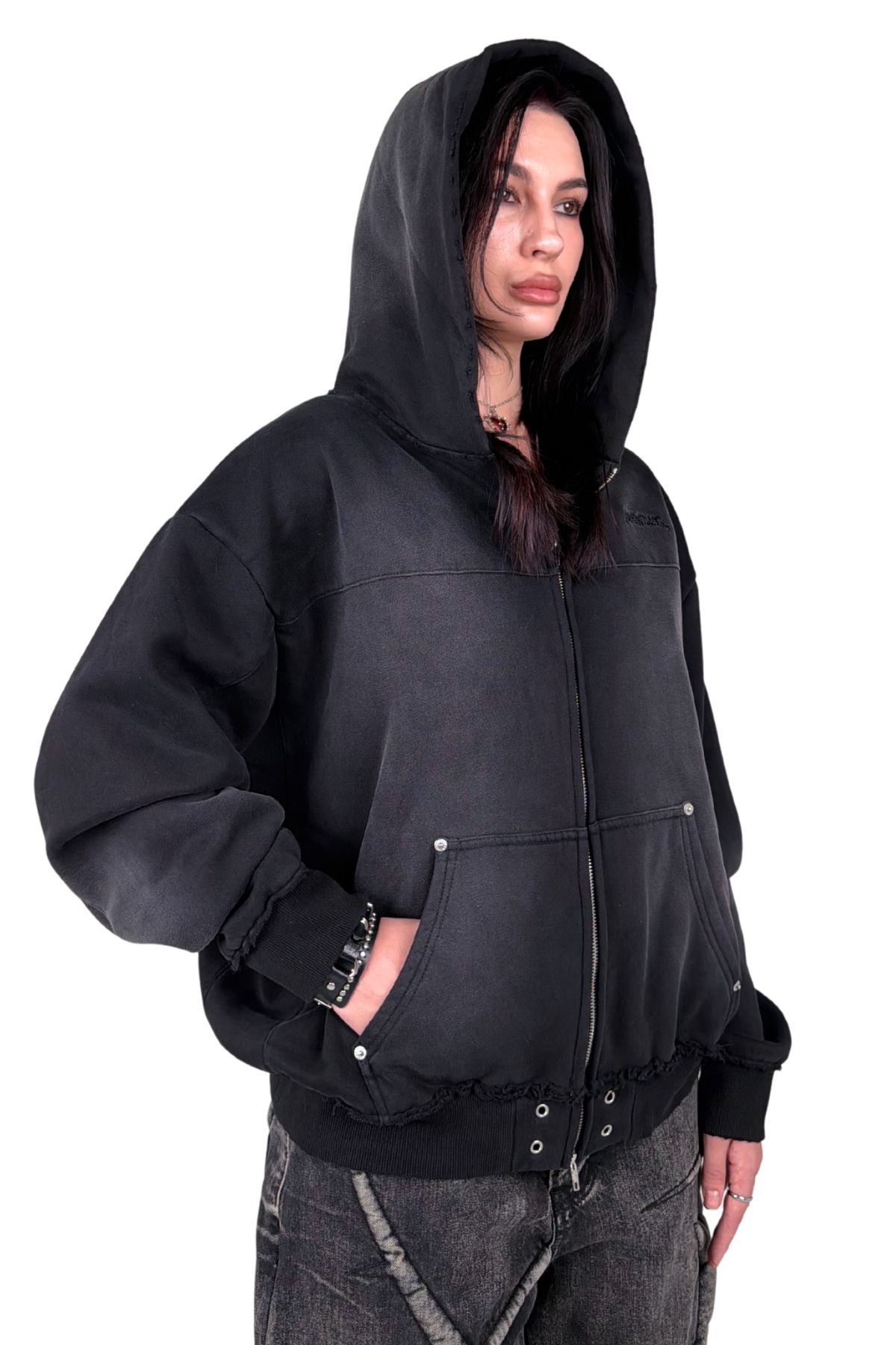 Midnight Essentials Zip Hoodie