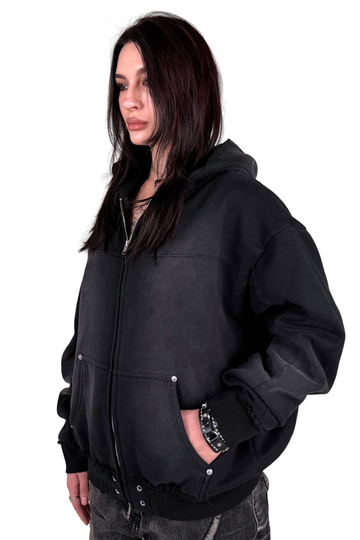 Midnight Essentials Zip Hoodie