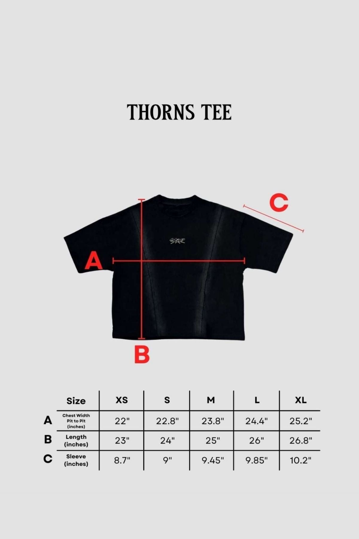 Black &quot;Thorns Tee&quot;