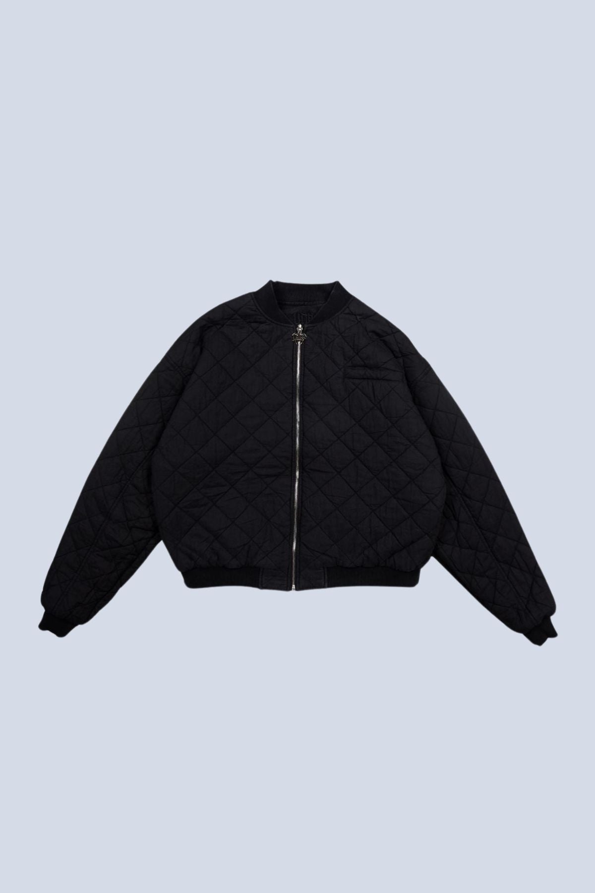 Flamed Black Bomber Jacket