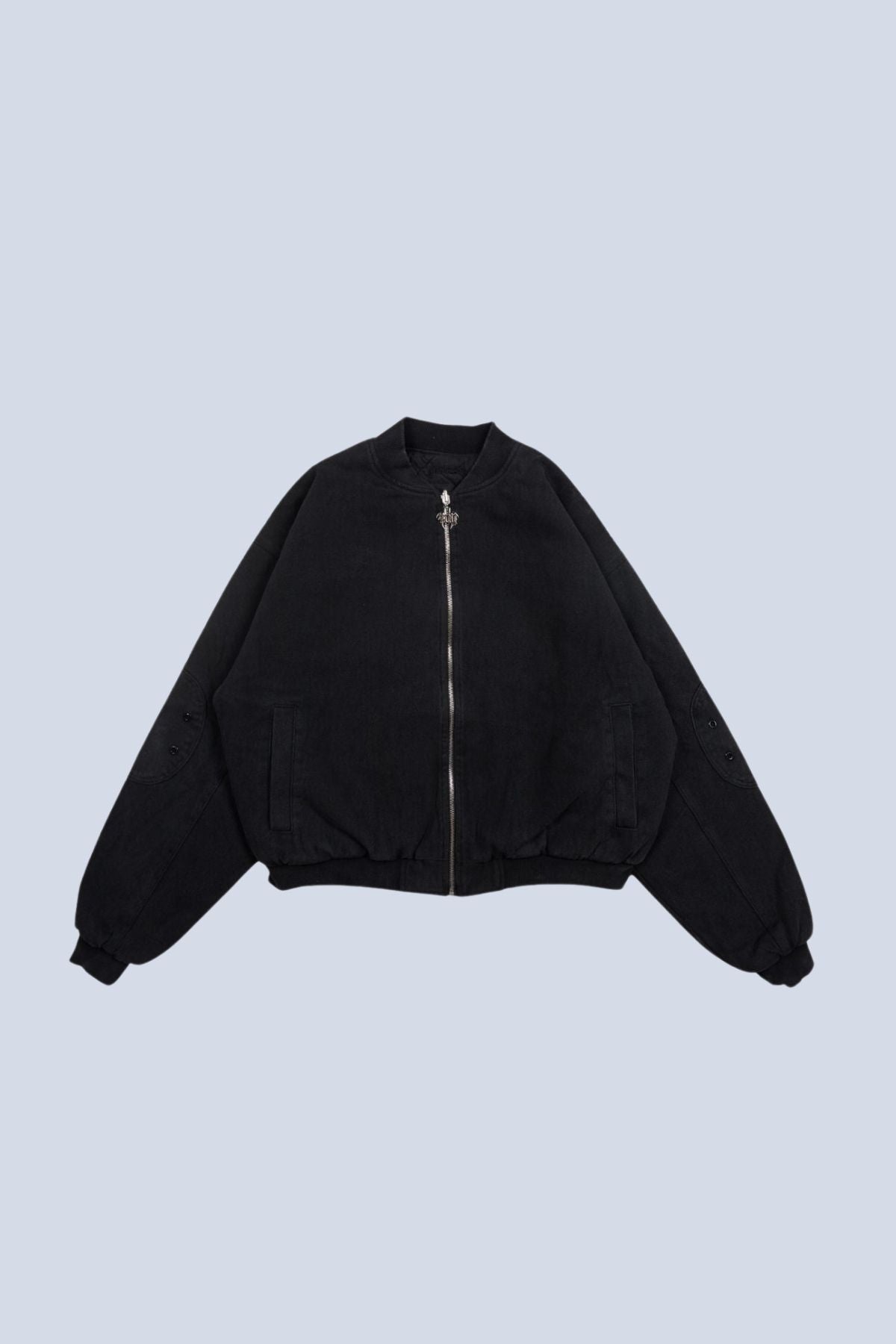 Flamed Black Bomber Jacket