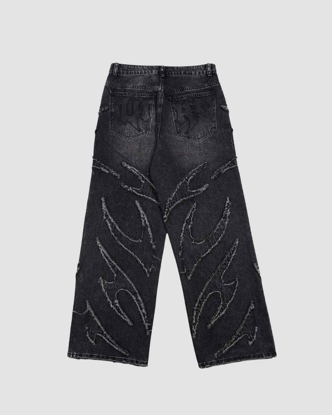 Flamed Black Denim