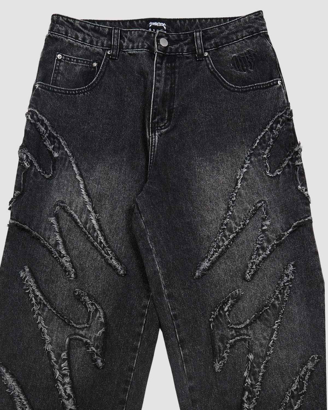 Flamed Black Denim