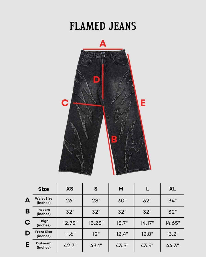 Flamed Black Denim