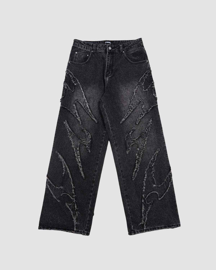 Flamed Black Denim