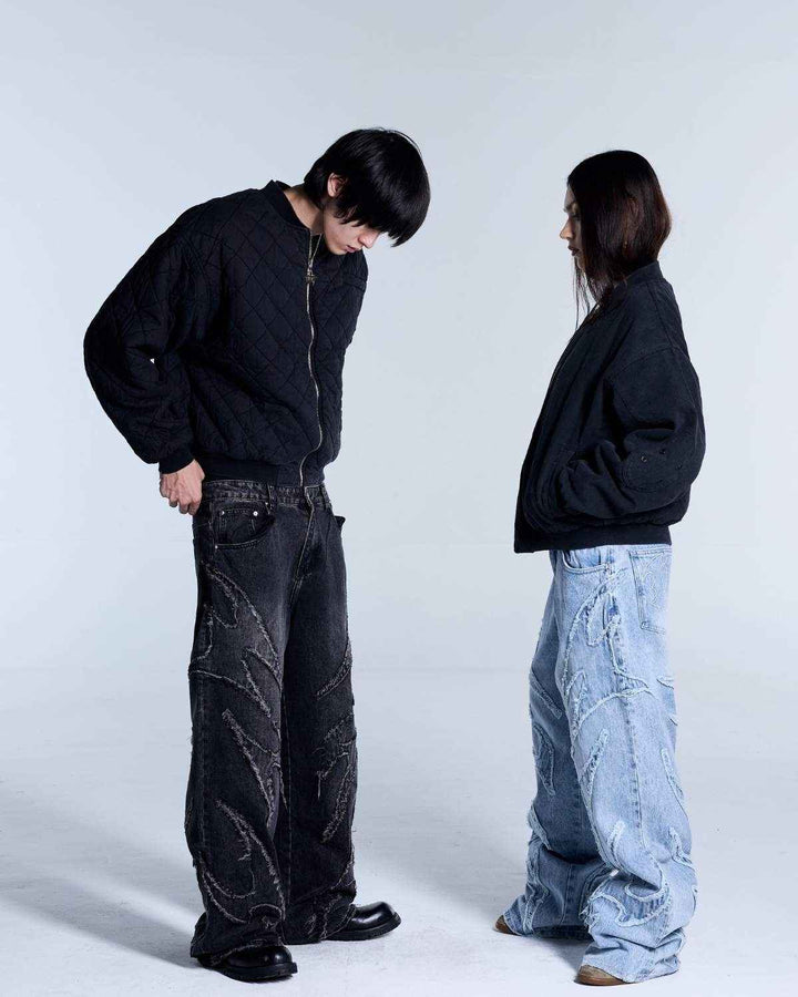 Flamed Black Denim