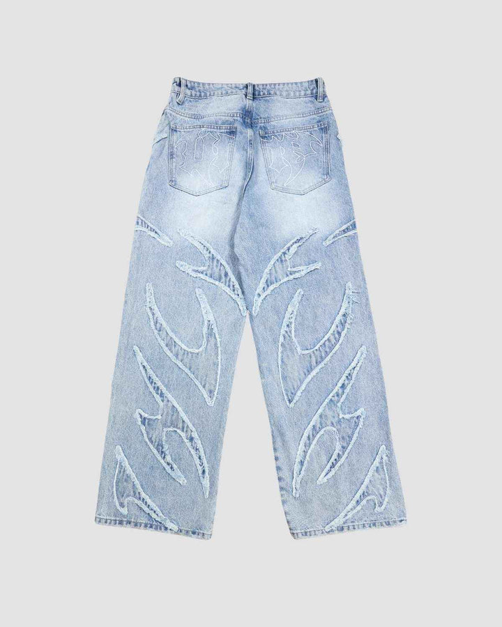 Flamed Blue Denim