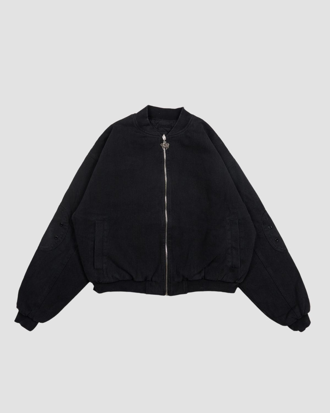 Flamed Black Bomber Jacket