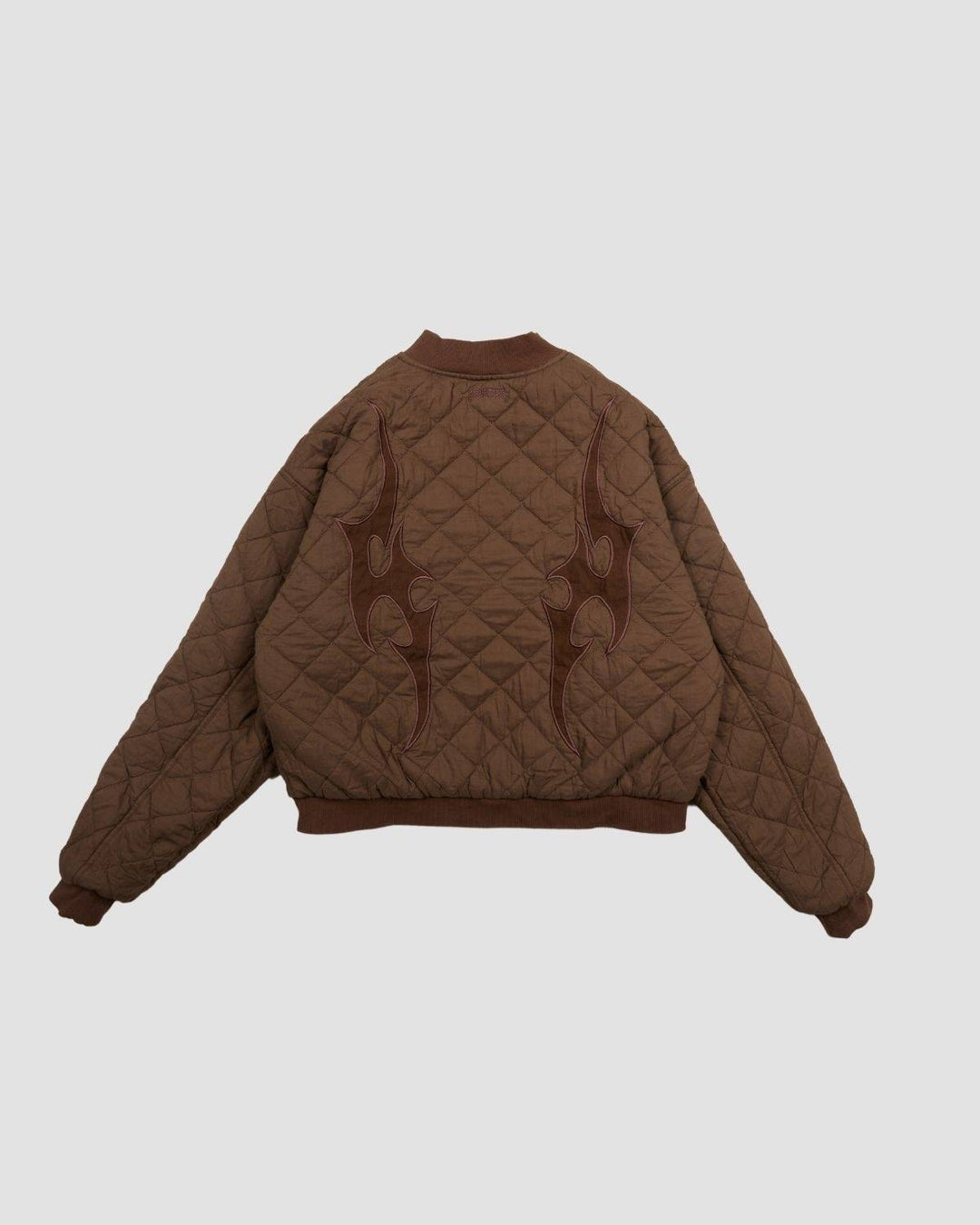 Flamed Mocha Bomber Jacket