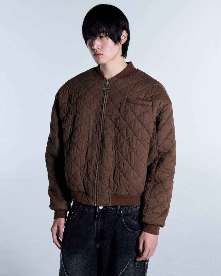 Flamed Mocha Bomber Jacket