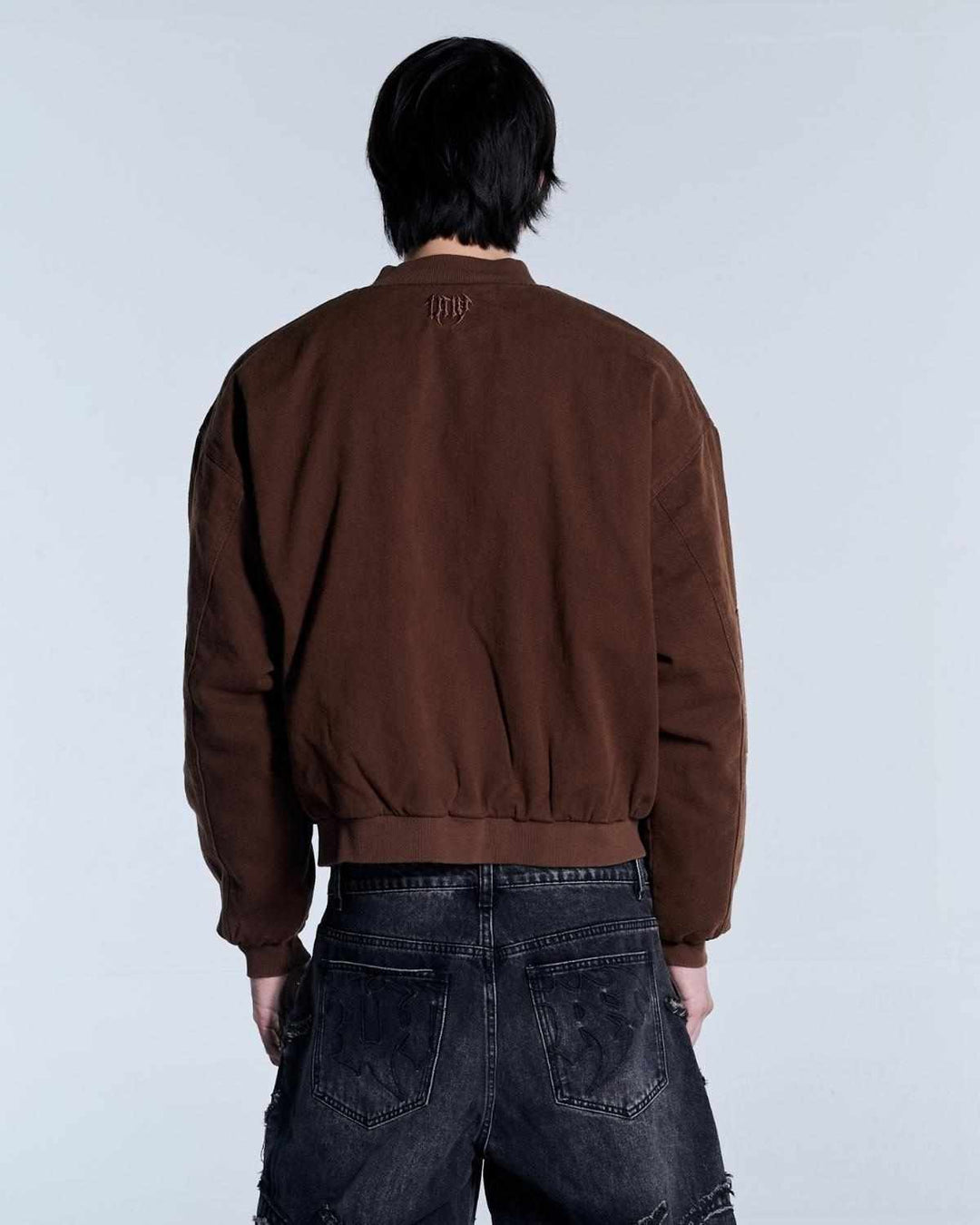 Flamed Mocha Bomber Jacket