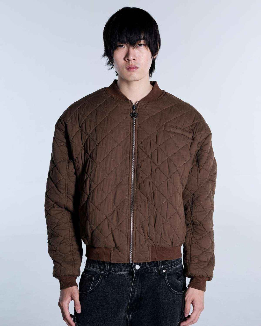 Flamed Mocha Bomber Jacket