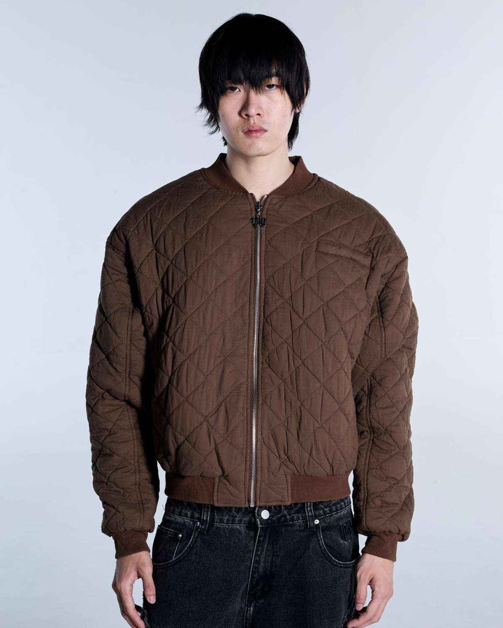 Flamed Mocha Bomber Jacket