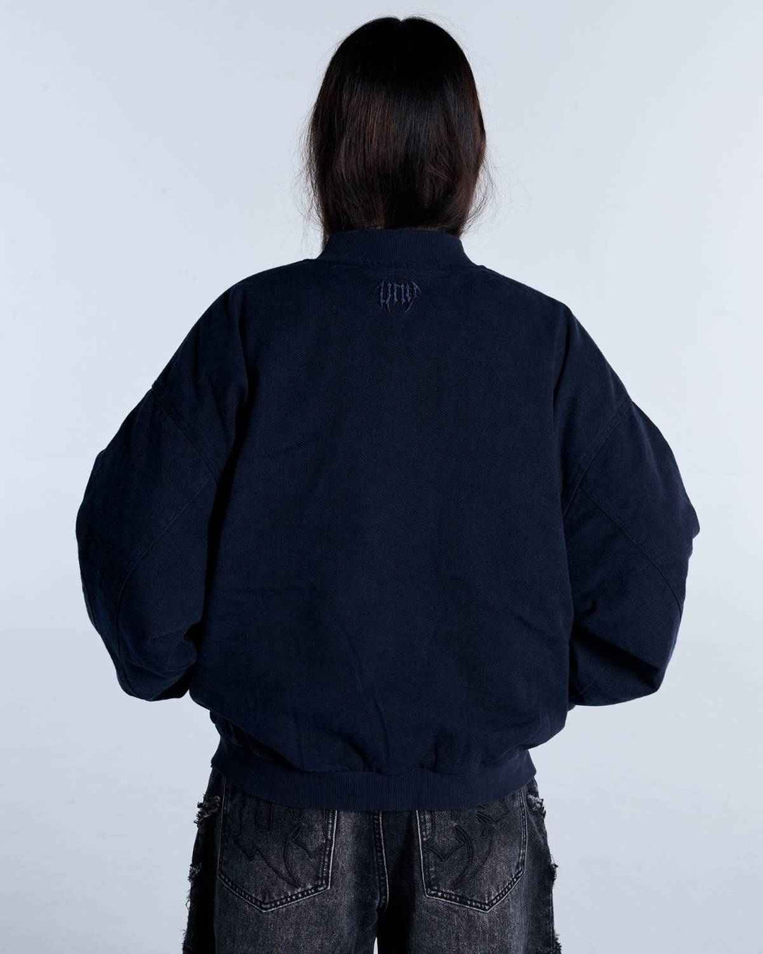 Flamed Navy Bomber Jacket