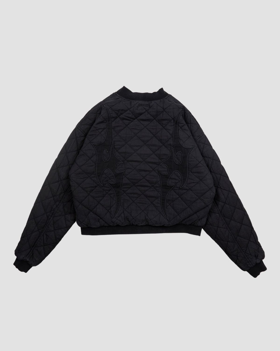 Flamed Black Bomber Jacket