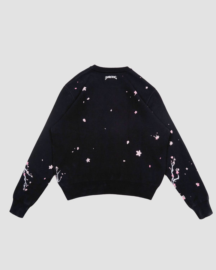 Sakura Black Knit Sweater