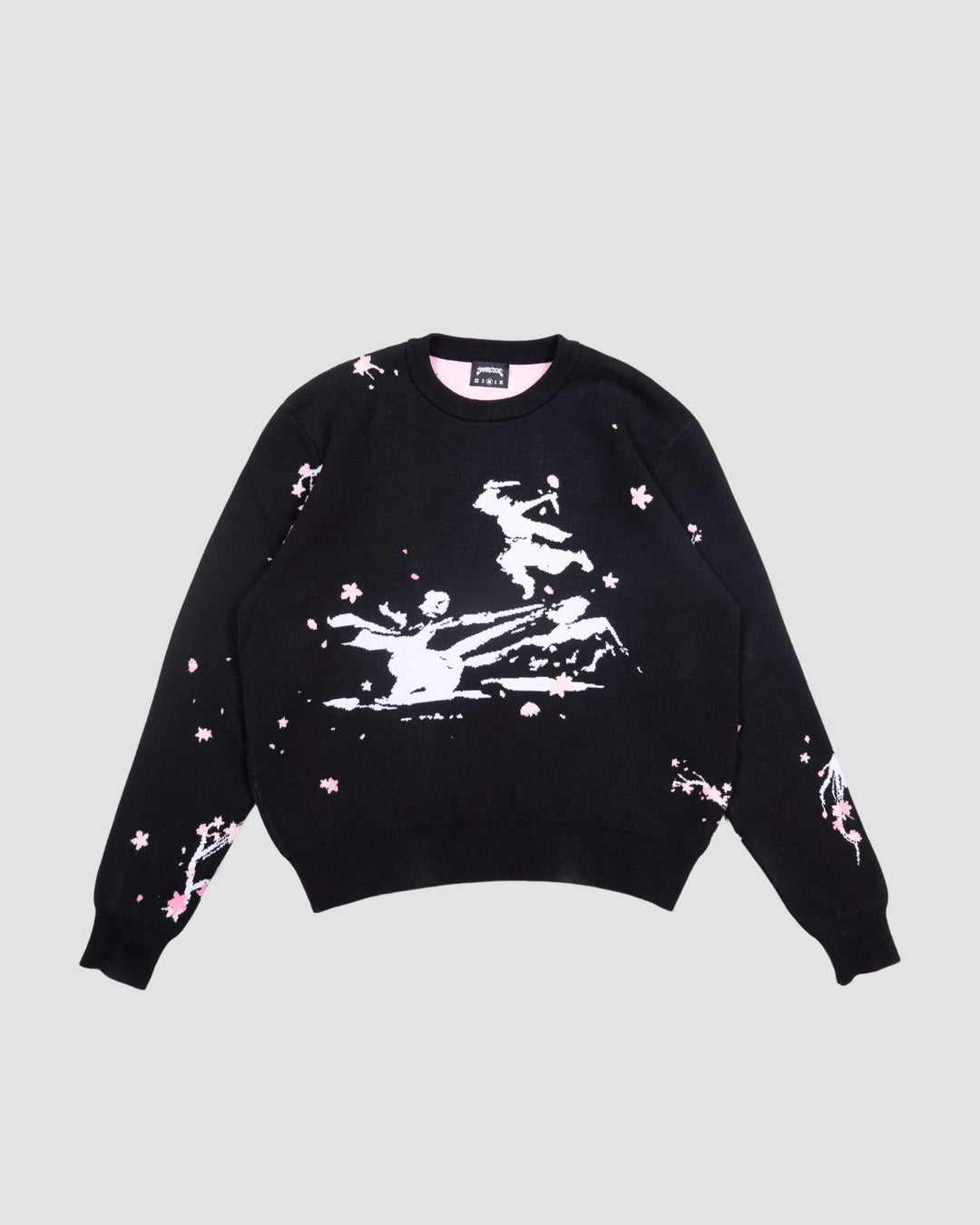 Sakura Black Knit Sweater