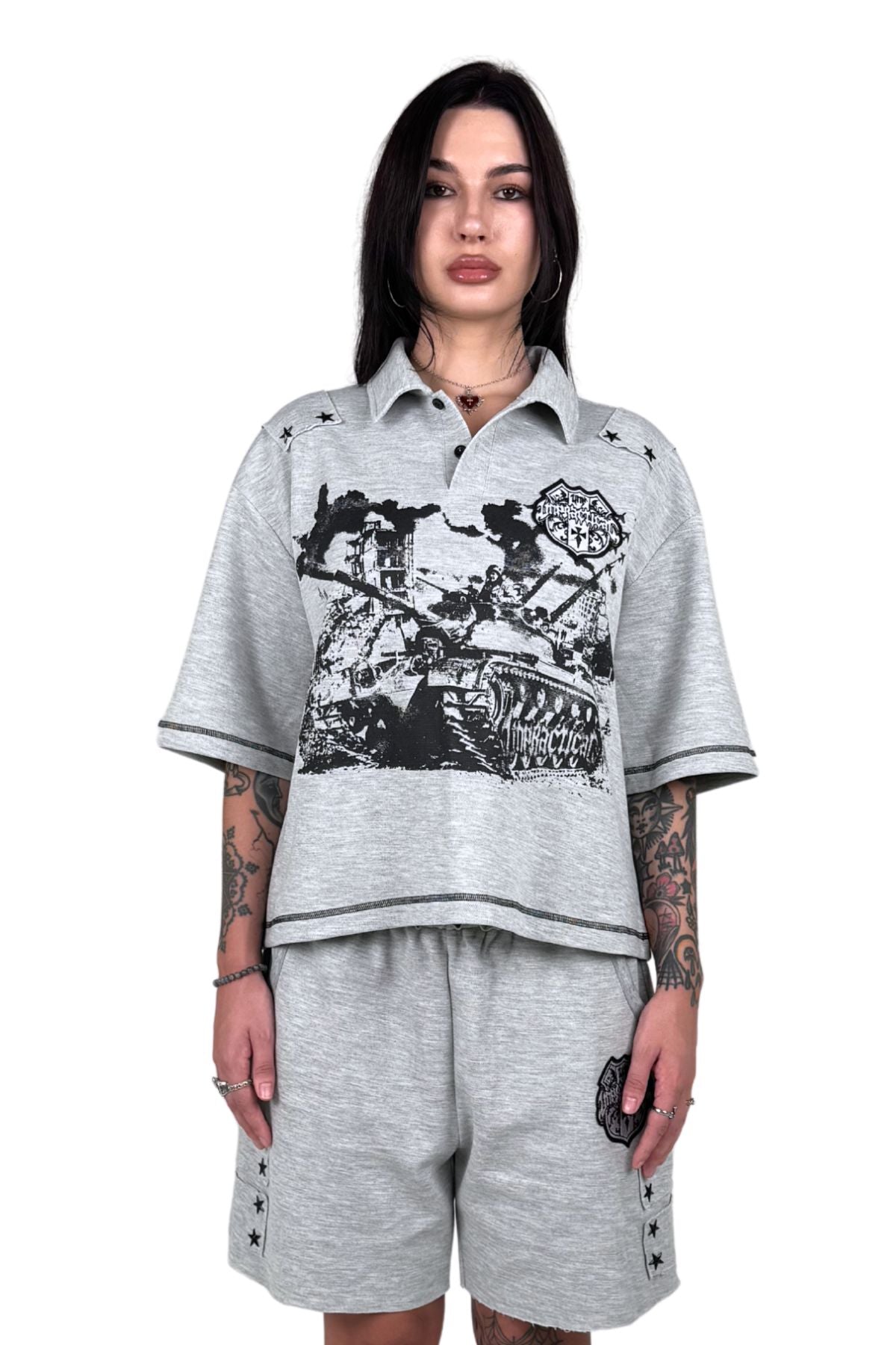 Military Polo (Grey)