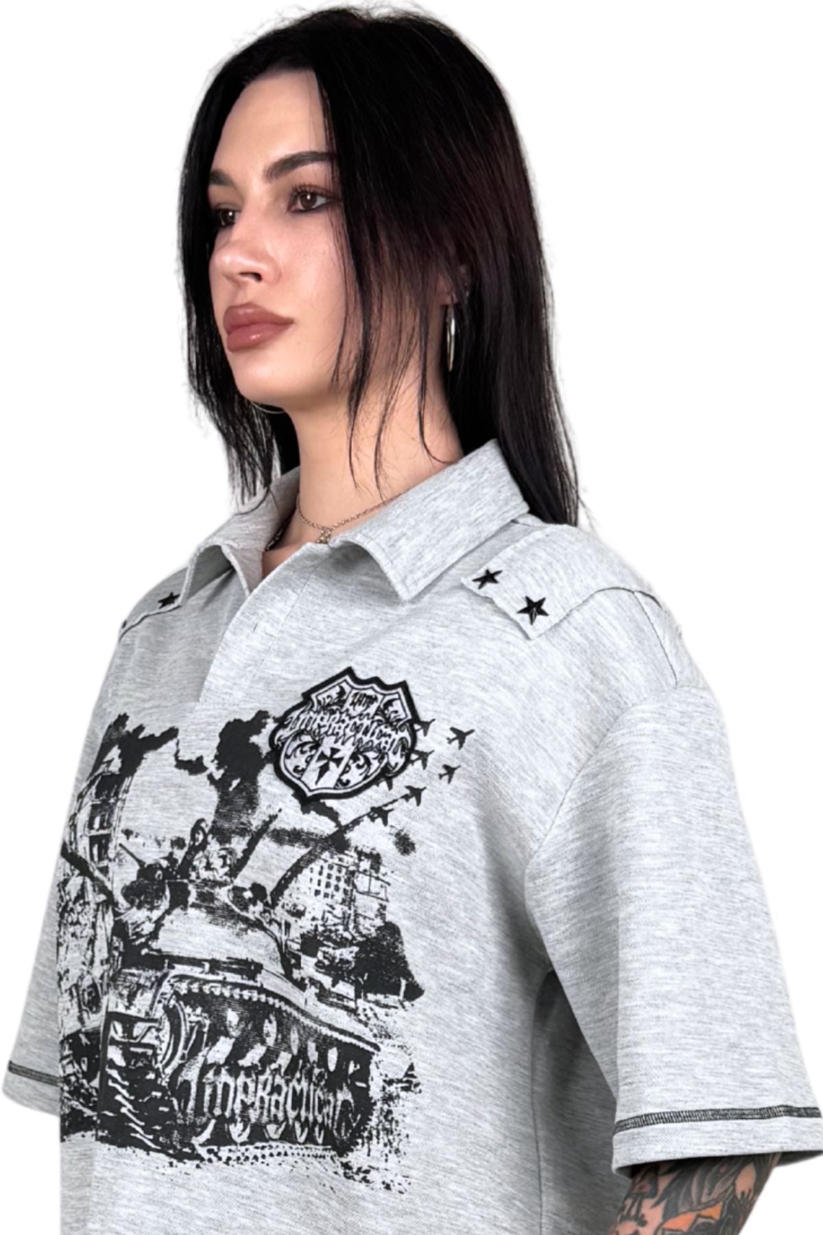 Military Polo (Grey)
