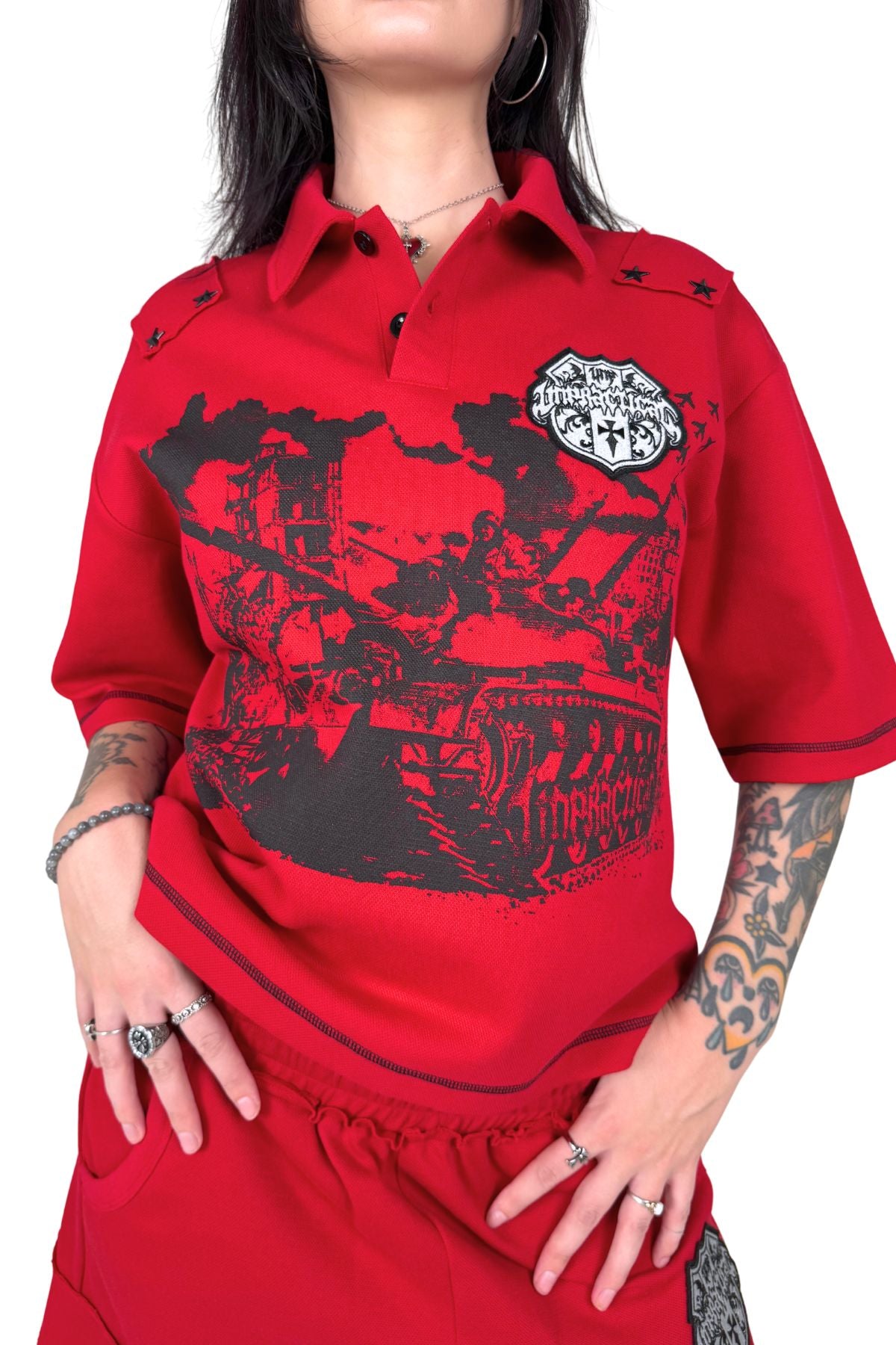 Military Polo (Red)