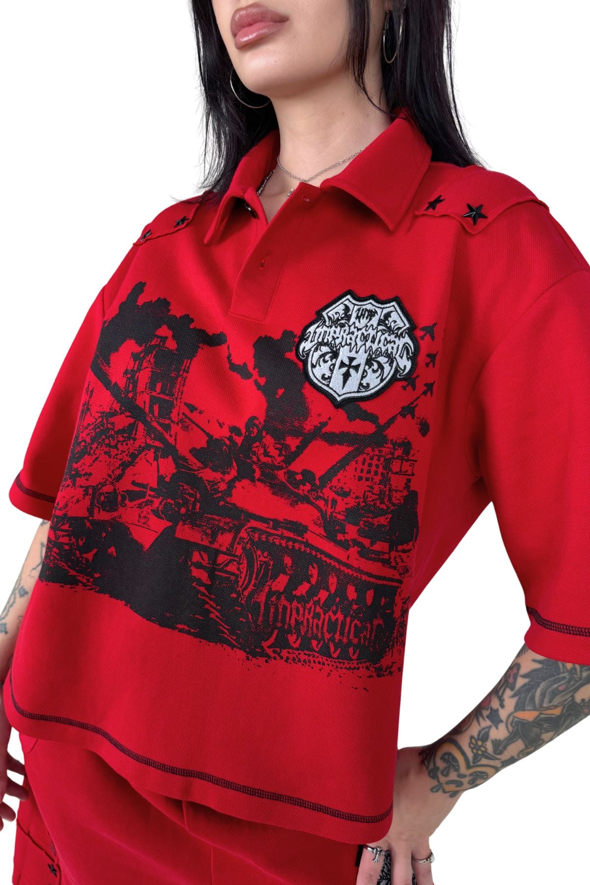 Military Polo (Red)