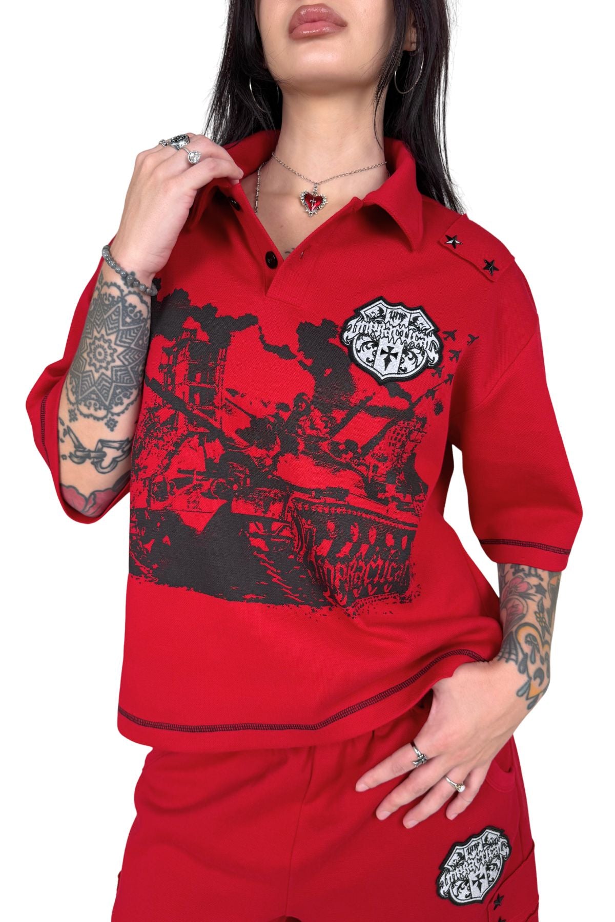 Military Polo (Red)