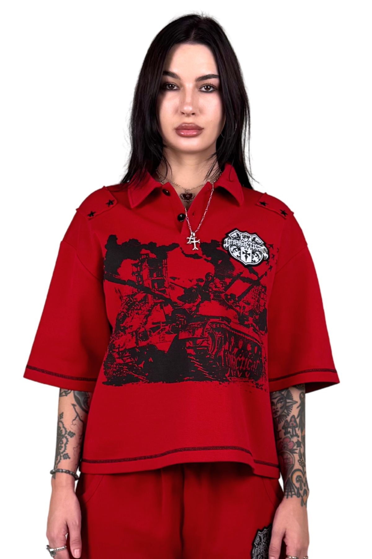 Military Polo (Red)