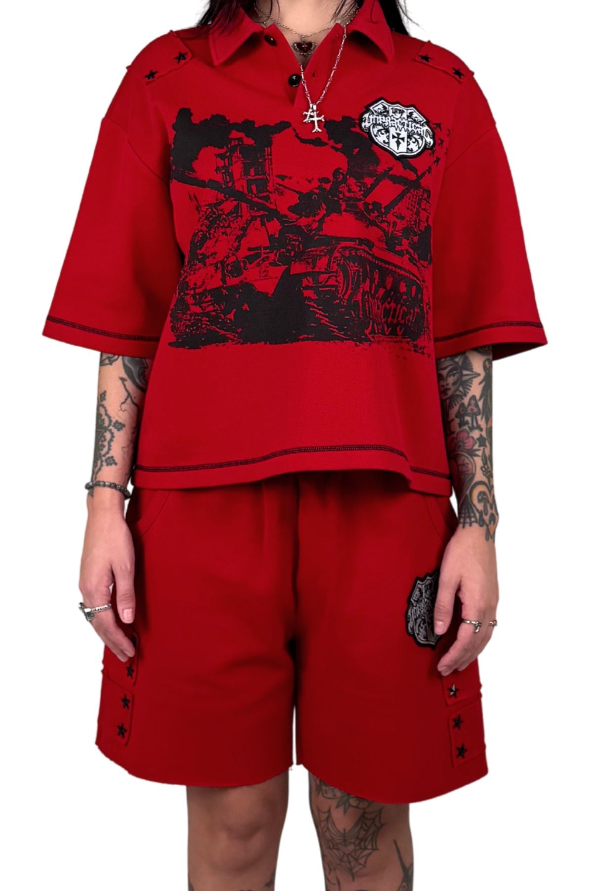 Military Shorts (Red)