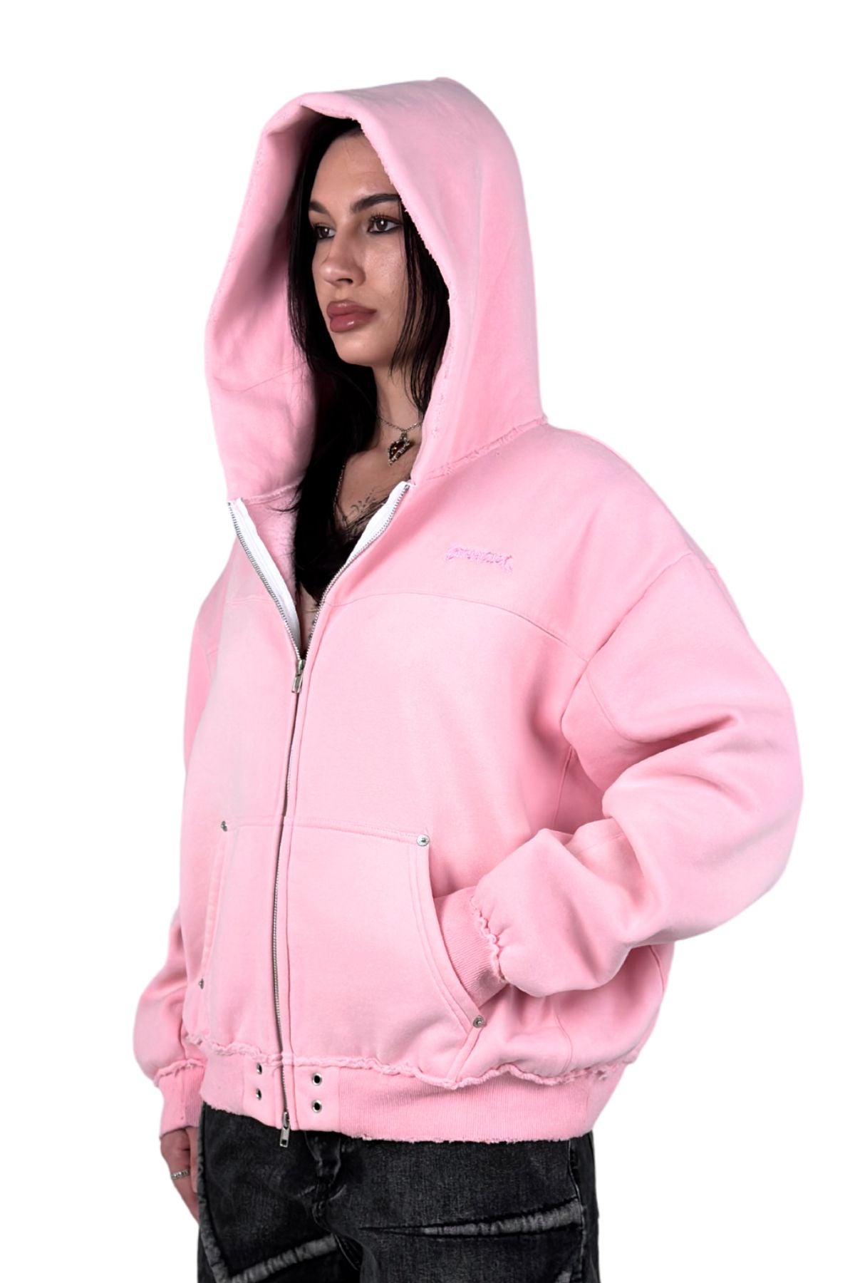Pink Essentials Zip Hoodie