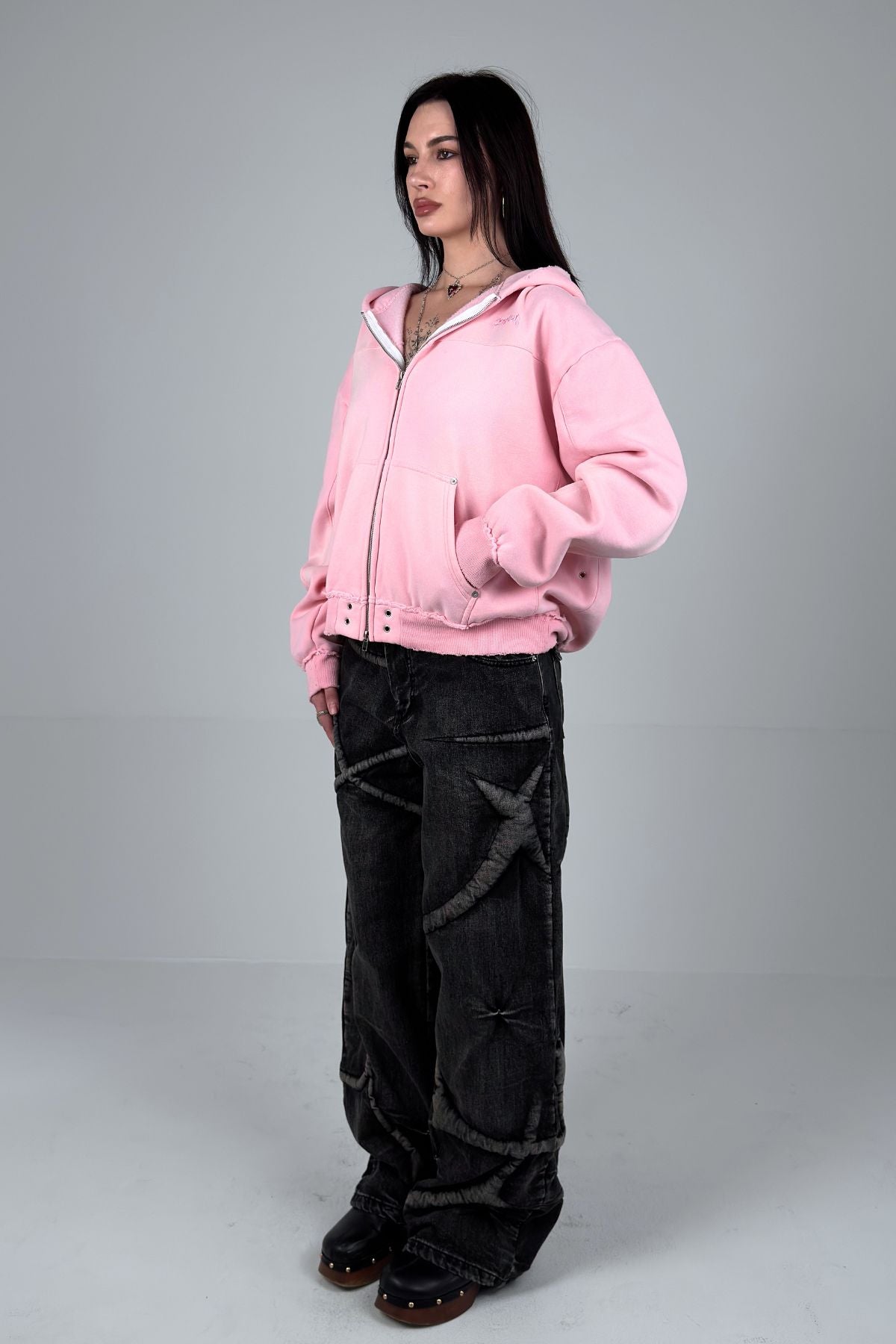 Pink Essentials Zip Hoodie