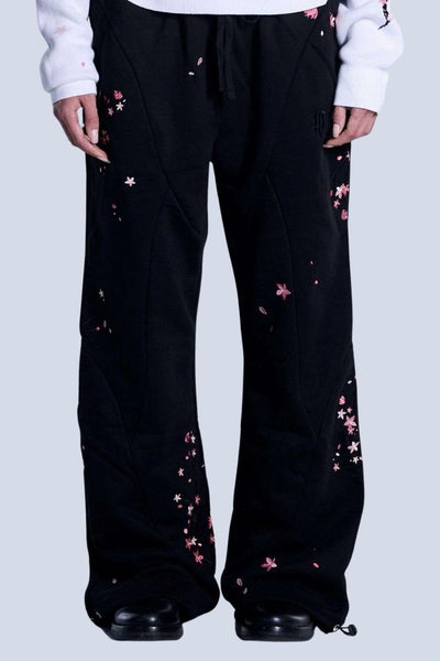 Sakura Black Sweatpants